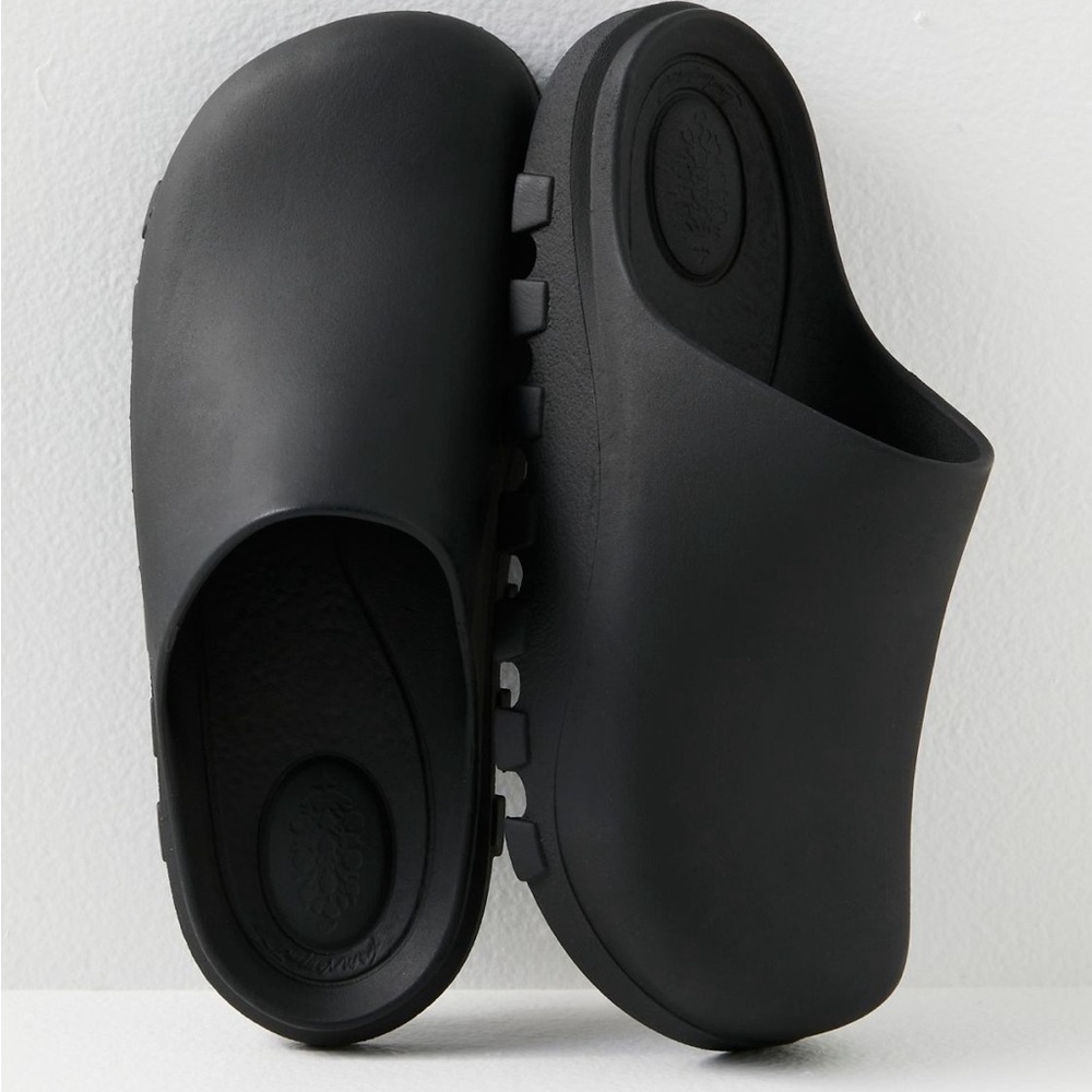 FP Movement Chunky Black Slip-On Clogs